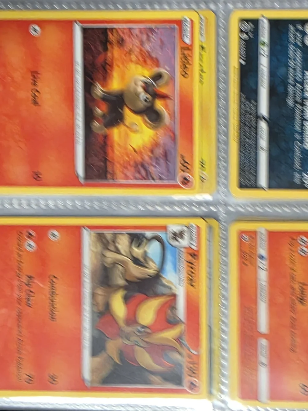 Pokemon Red and Blue Pokemon Card Binder And 53 Pokemon Cards.